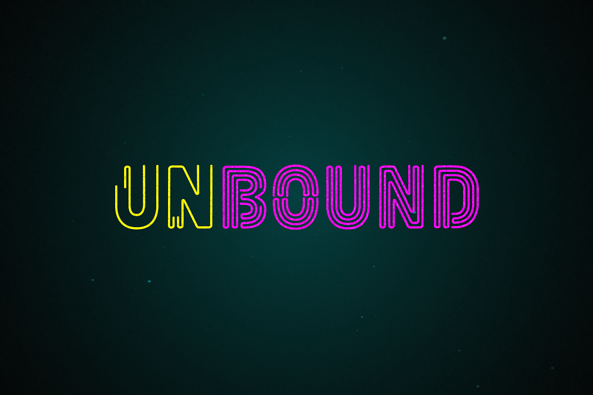 Graphic reads: UNBOUND