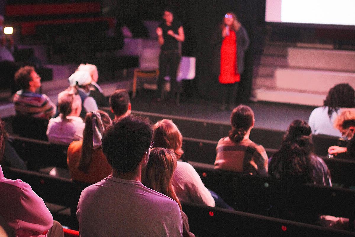 Audience members at a Hyde Park Picture House presents event at Leeds University Union