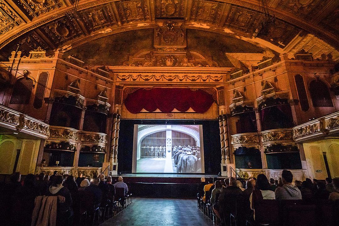 Audiences enjoy a Northern Silents screening at Morecambe Winter Gardens