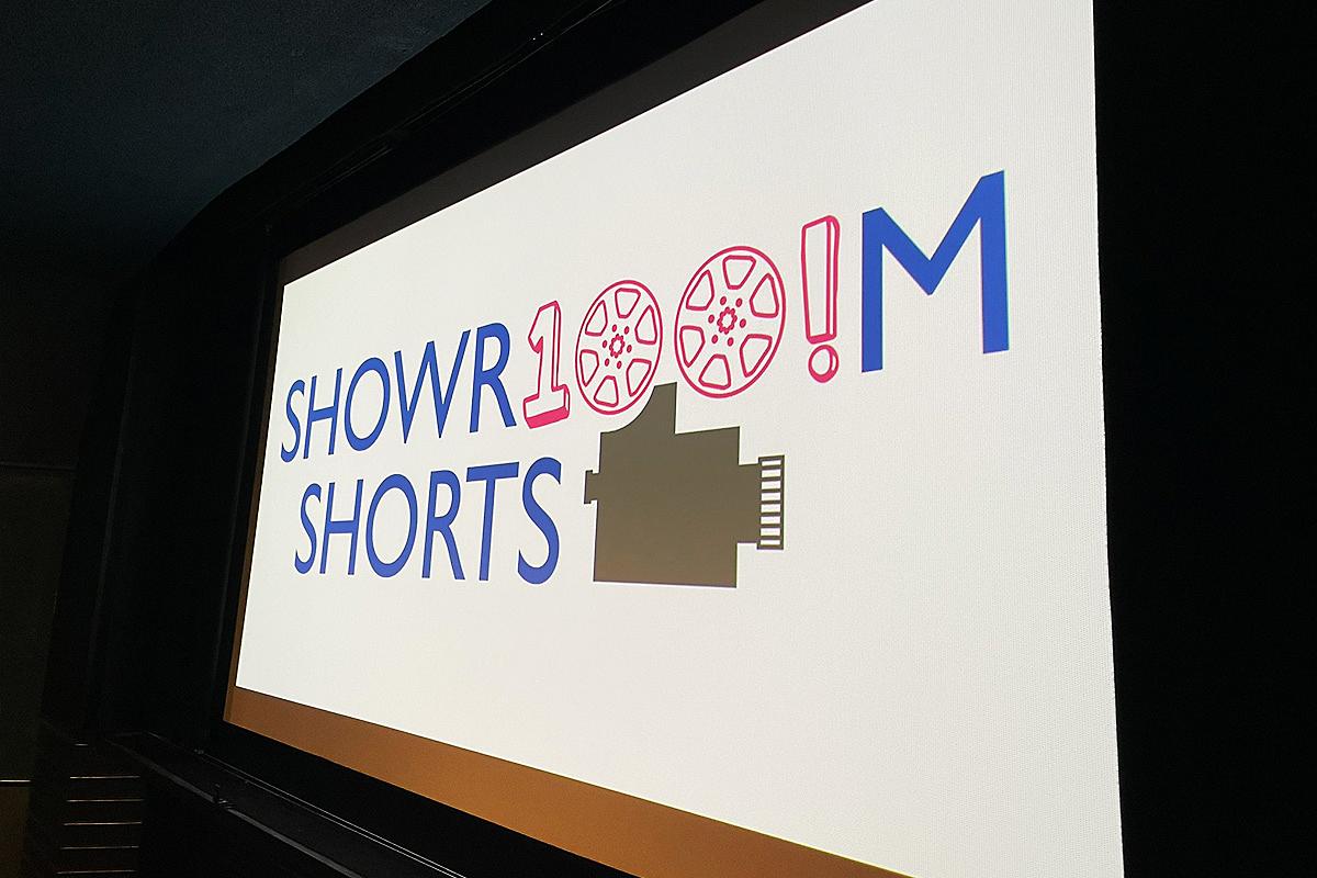 The Showroom Shorts 100 logo appears on screen at Showroom Cinema