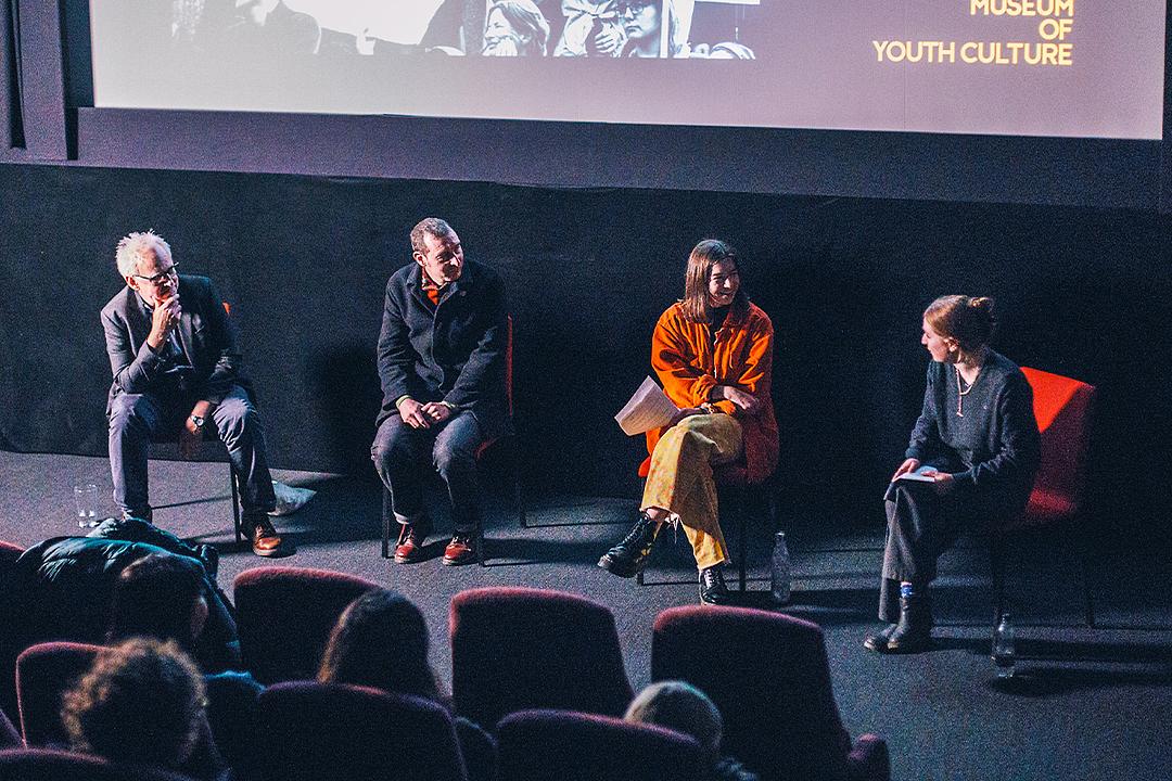 A panel discussion takes place as part of Reel Connection's Forever Young event